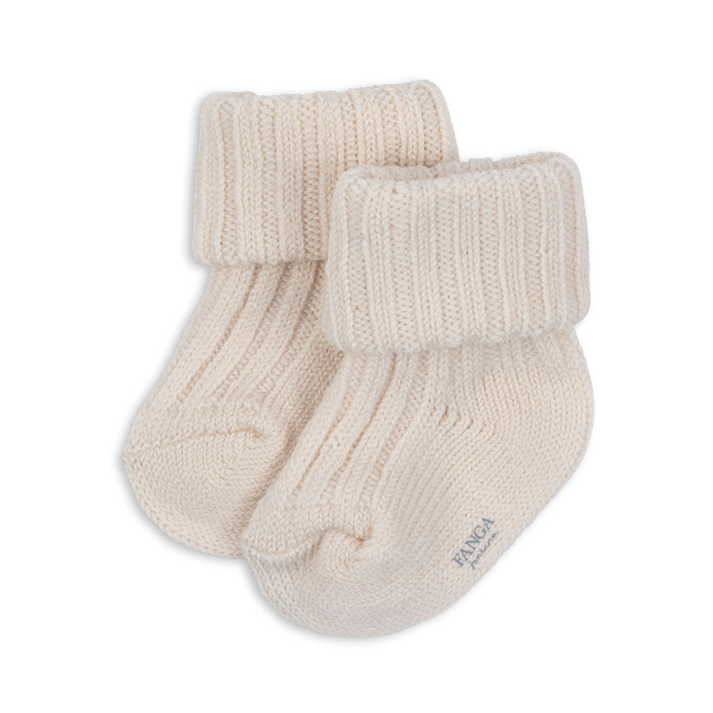 Fanga Fontana Baby Stricksocken  'Lana' Off White Melange - Online MY SNOWFLAKE