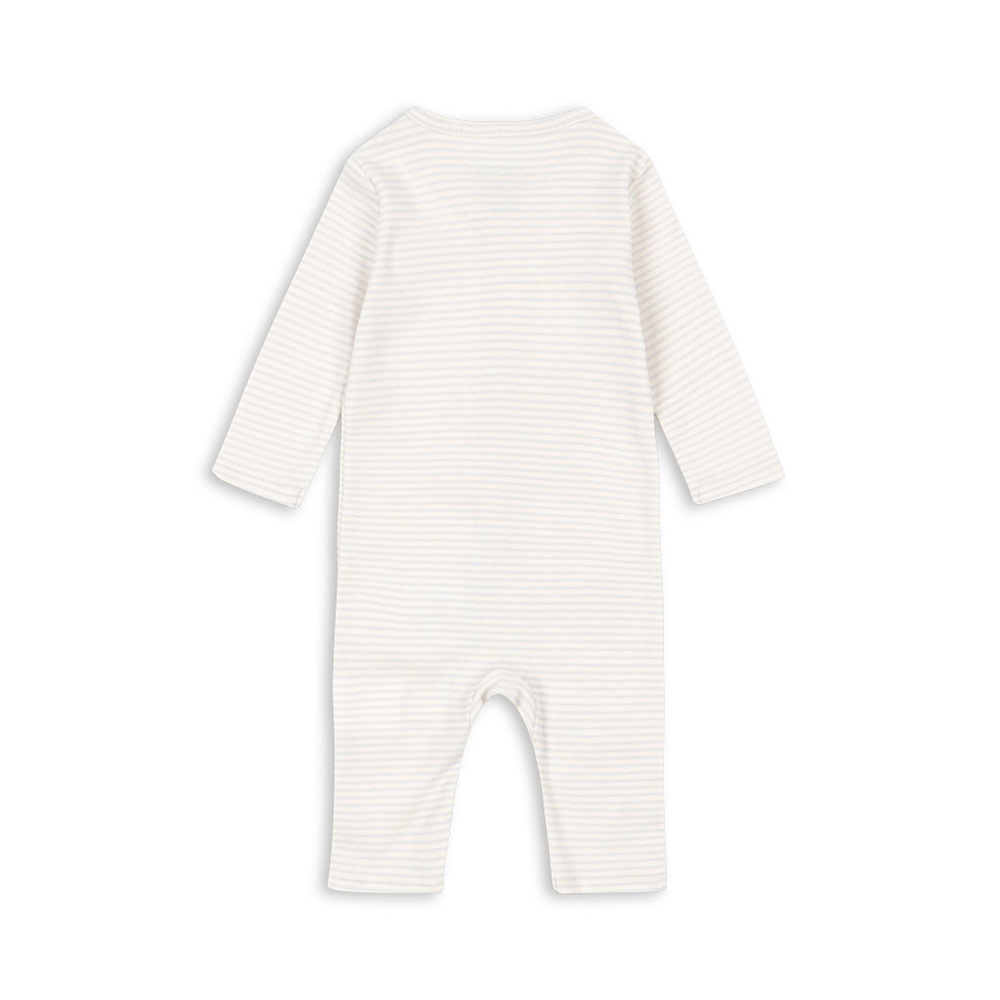 Fanga Fontana Romper Pajamas 'Fio' Tea Stripe Grey Dawn