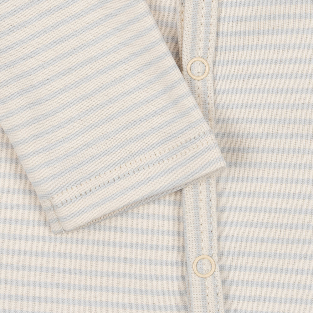 Fanga Fontana Romper Pajamas 'Fio' Tea Stripe Grey Dawn