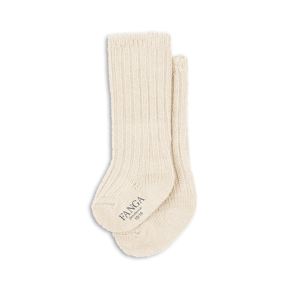 Fanga Fontana Baby Stricksocken  'Lana' Off White Melange - Online MY SNOWFLAKE