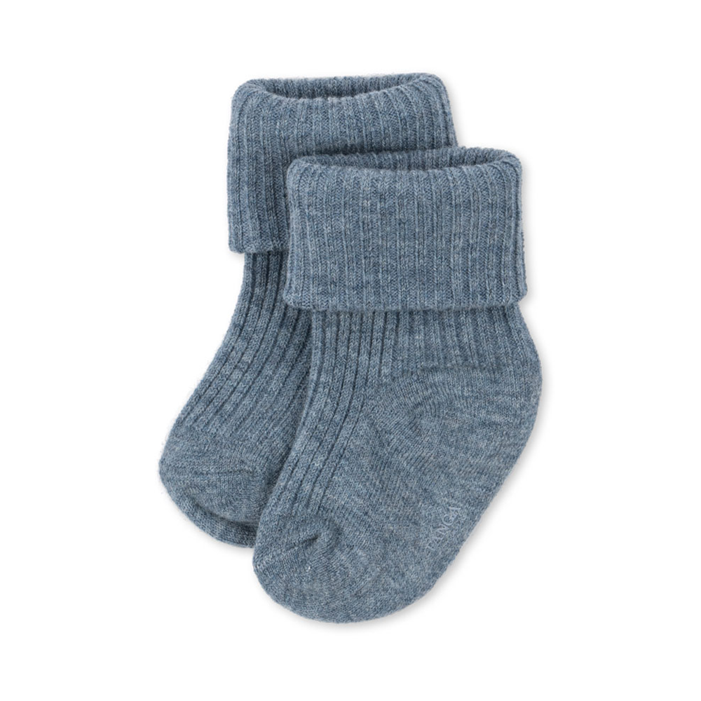 Chaussettes bébé tricotées Fanga Fontana 'Lana' Ashley Blue