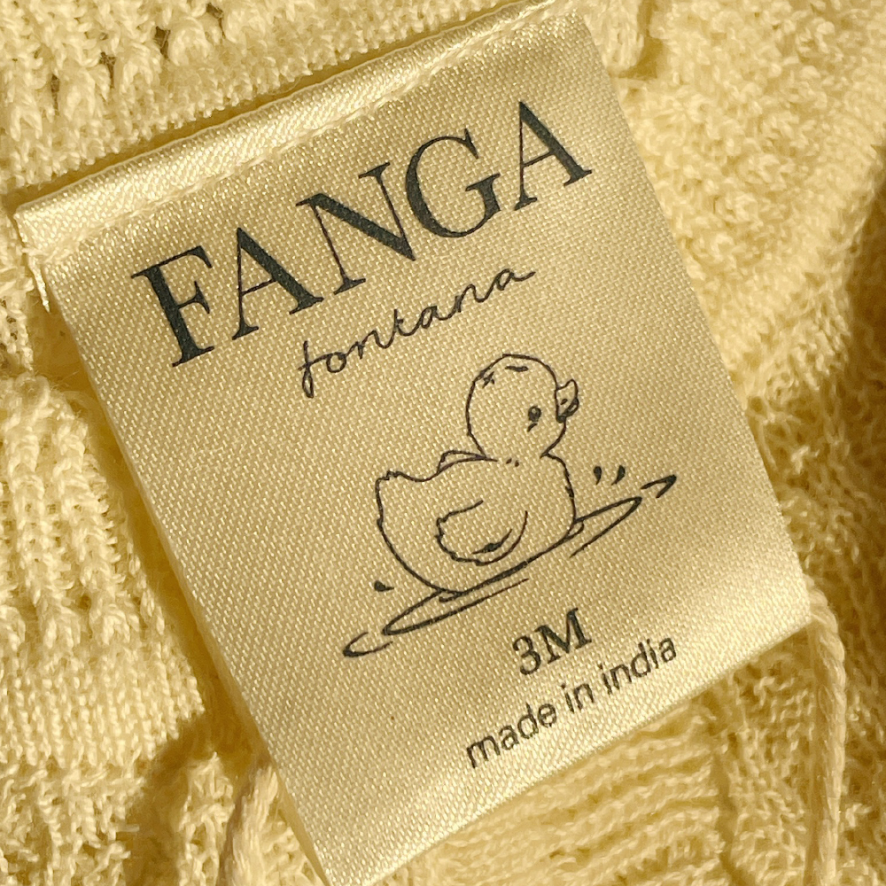 Fanga Fontana Baby Pointelle-Cardigan 'Venti' Antique White - Online MY SNOWFLAKE