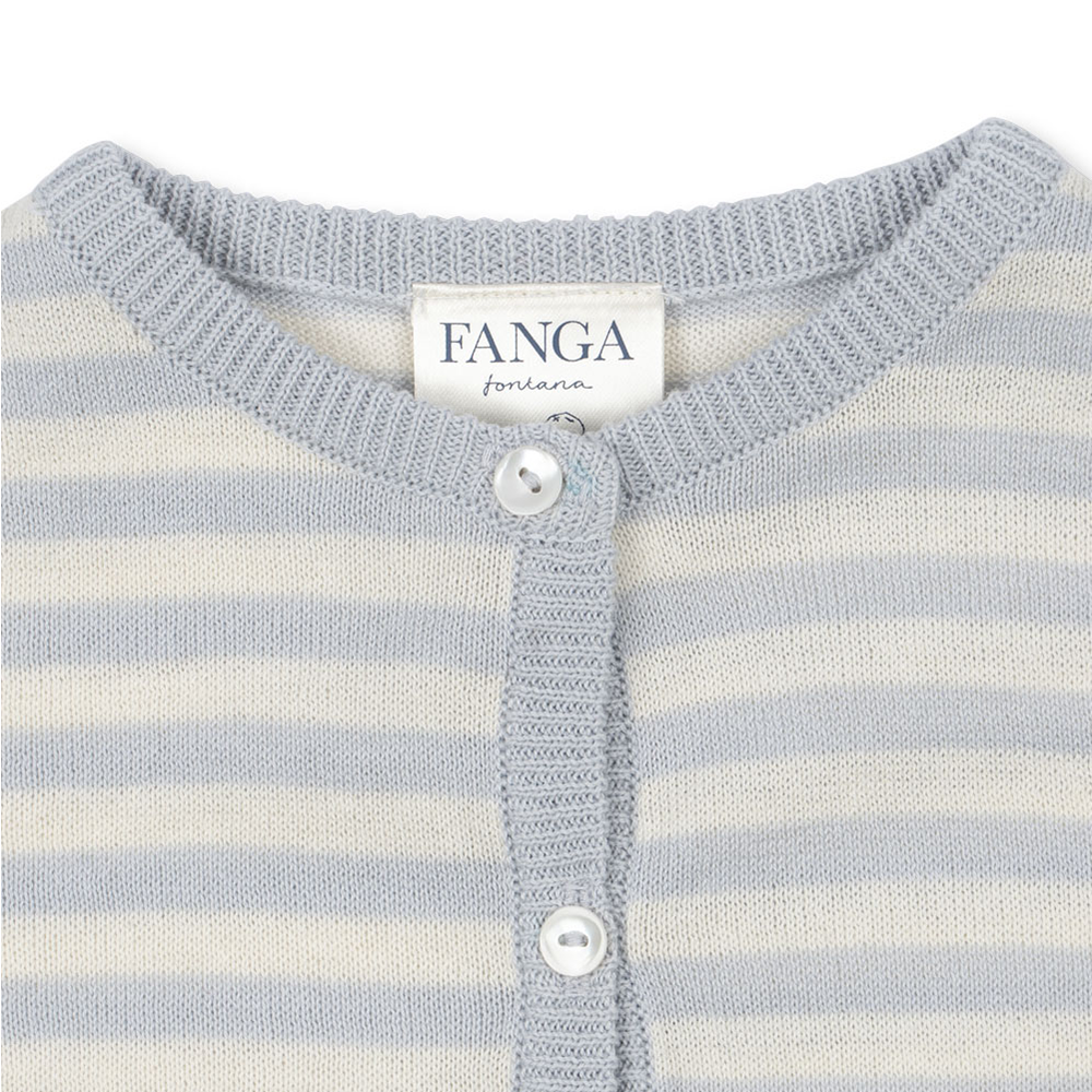 Fanga Fontana Cardigan bébé en tricot « Venti » Gris aube