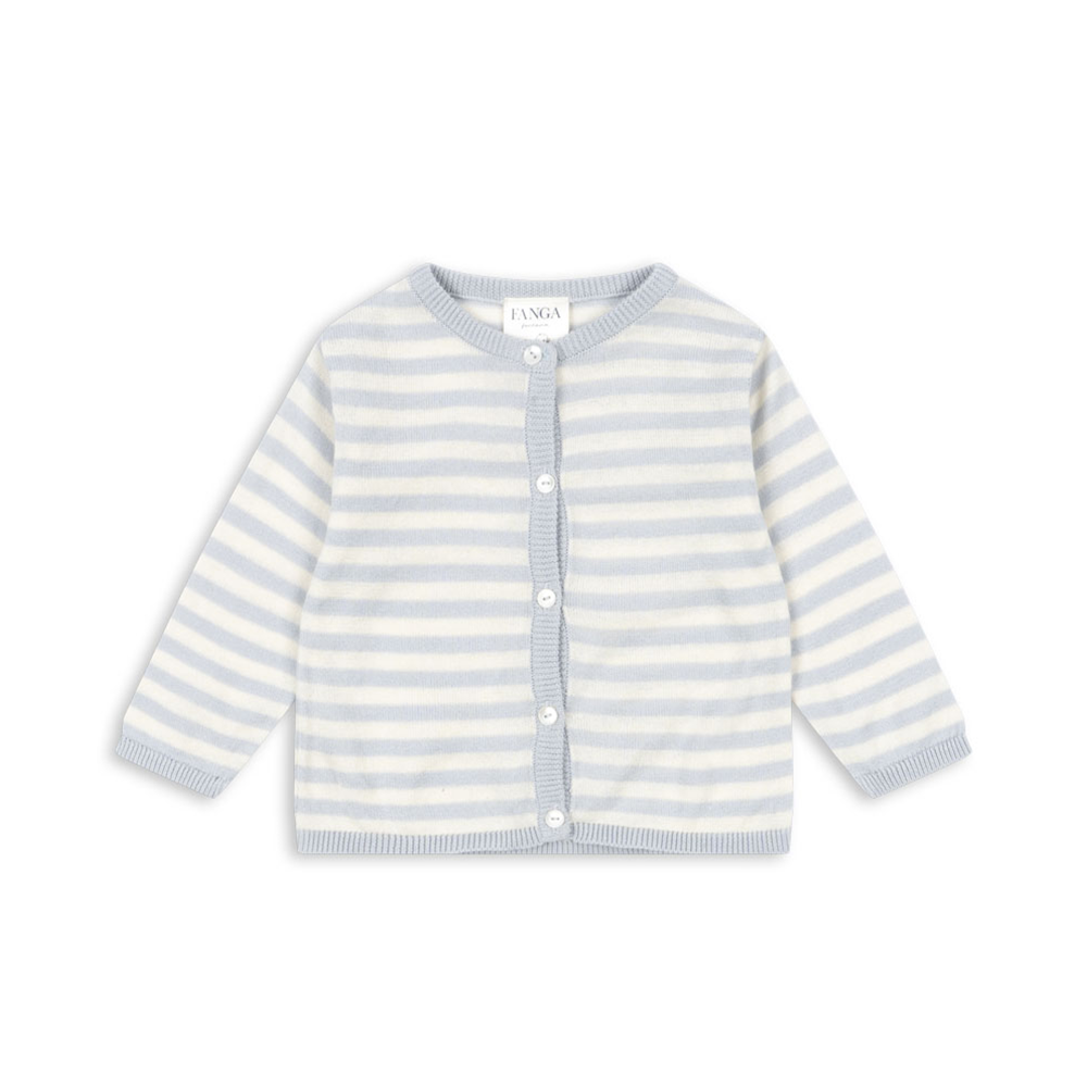 Fanga Fontana Cardigan bébé en tricot « Venti » Gris aube