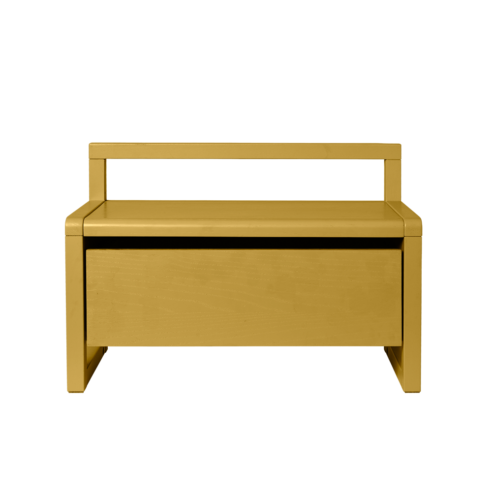 Ferm Living  Little Architect Sitzbank mith Aufbewahrung Yellow