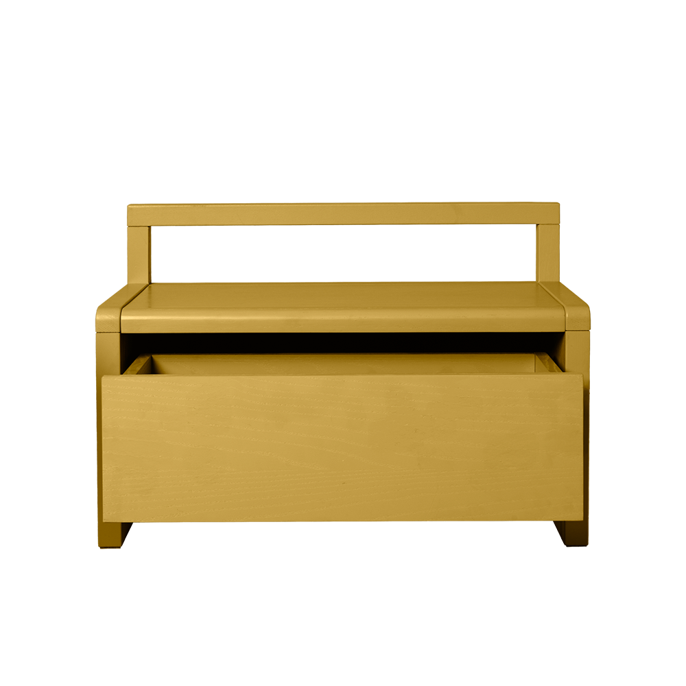 Ferm Living  Little Architect Sitzbank mith Aufbewahrung Yellow