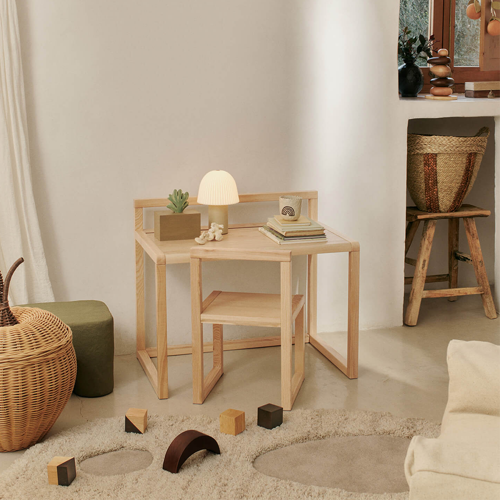 Ferm Living Lot de 2 paniers de rangement « Mar » naturel/brun-rouge