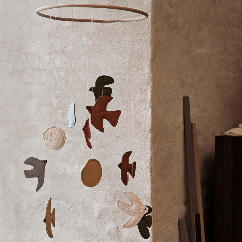 Ferm Living Bird Mobile 'Swif' Multi