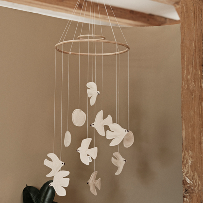 Ferm Living Bird Mobile 'Swif' Undyed - Online MY SNOWFLAKE