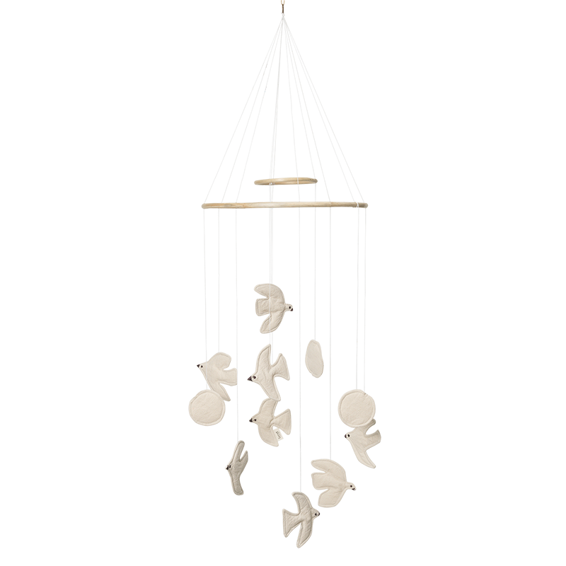 Ferm Living Bird Mobile 'Swif' Undyed - Online MY SNOWFLAKE
