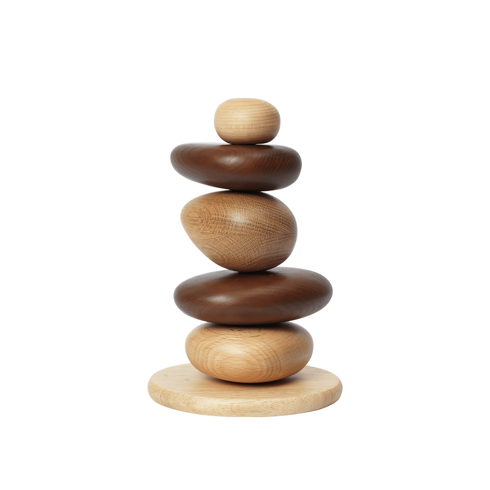 Ferm Living 'Pebble' Wooden Stacking Game