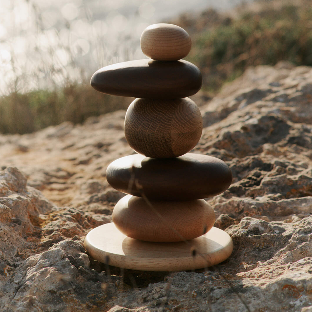 Ferm Living 'Pebble' Wooden Stacking Game