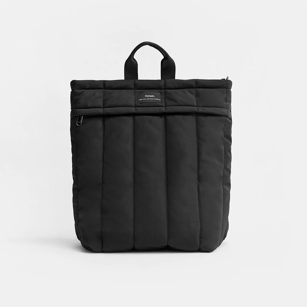 Finnsøn Sac à dos à langer écologique avec matelas à langer « RAE » Noir