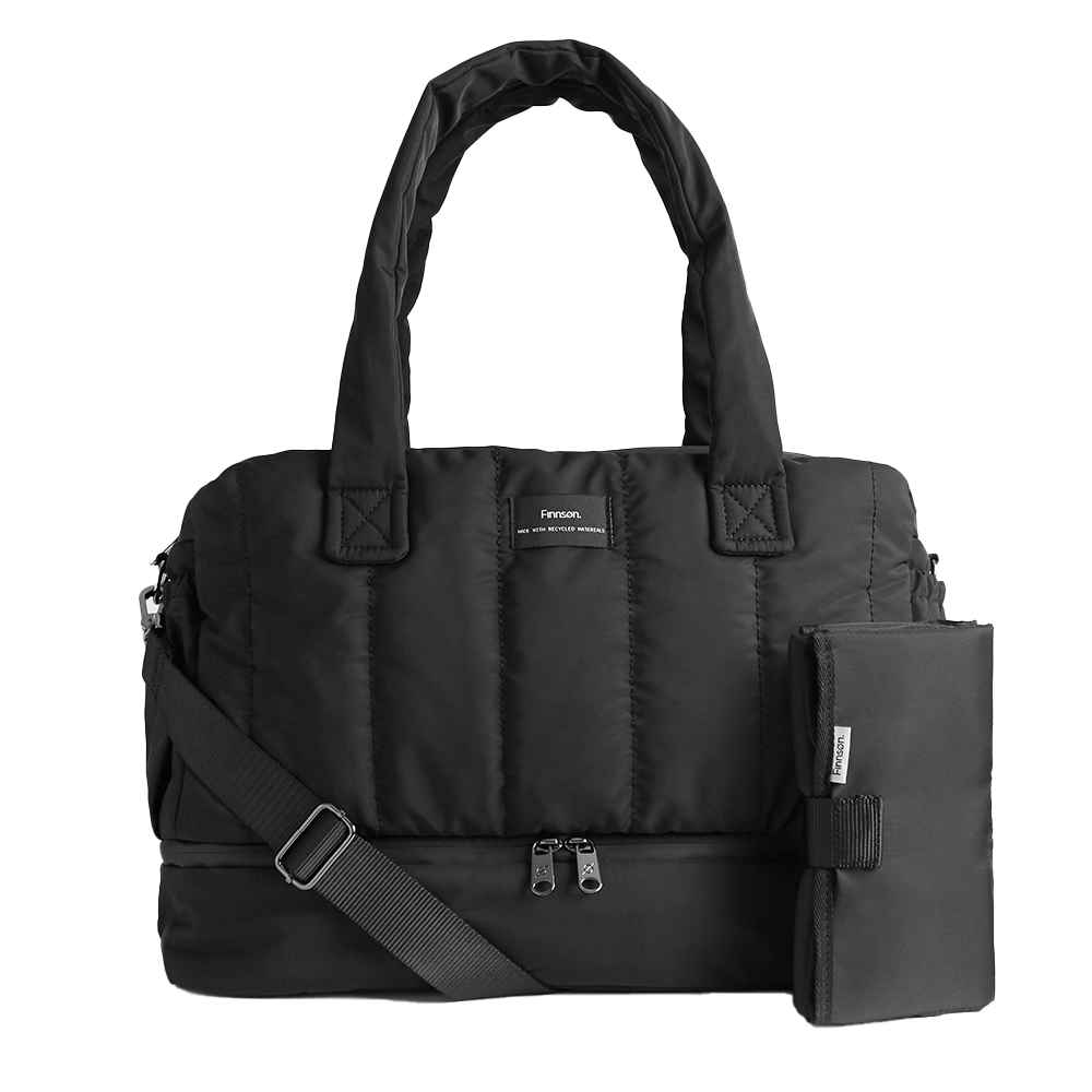 Finnsøn Sac à langer écologique avec matelas à langer 'INNES' Noir