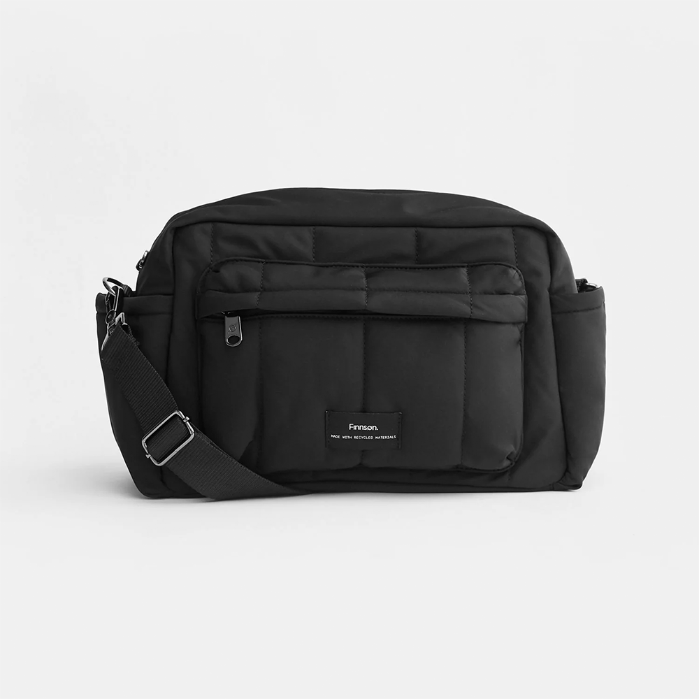 Finnsøn  Eco Oversized Kinderwagen Organizer mit Kinderwagenclips 'FREYA'  Black - Online MY SNOWFLAKE