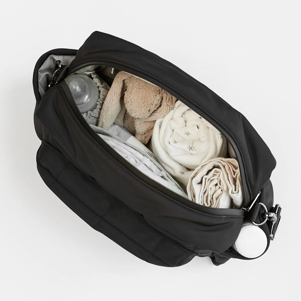 Finnsøn  Eco Oversized Kinderwagen Organizer mit Kinderwagenclips 'FREYA'  Black - Online MY SNOWFLAKE