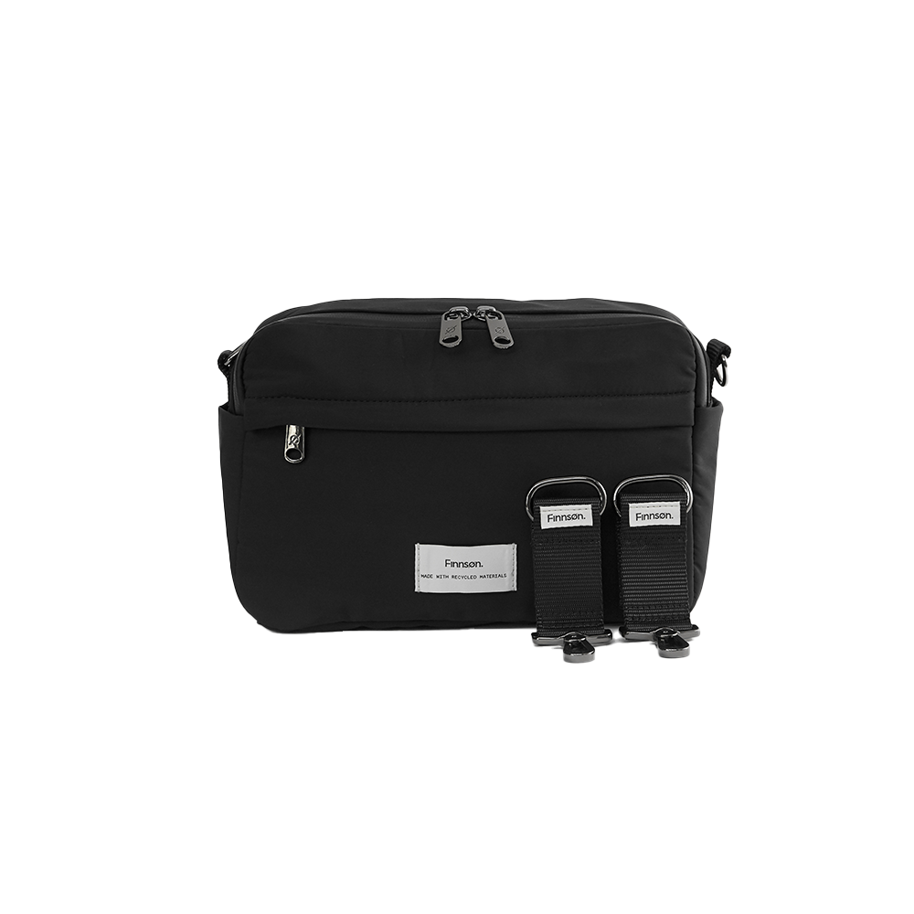 Finnsøn  Eco Kinderwagen Organizer mit Kinderwagenclips 'FRIDA' Black