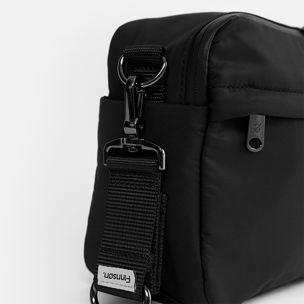 Finnsøn  Eco Kinderwagen Organizer mit Kinderwagenclips 'FRIDA' Black