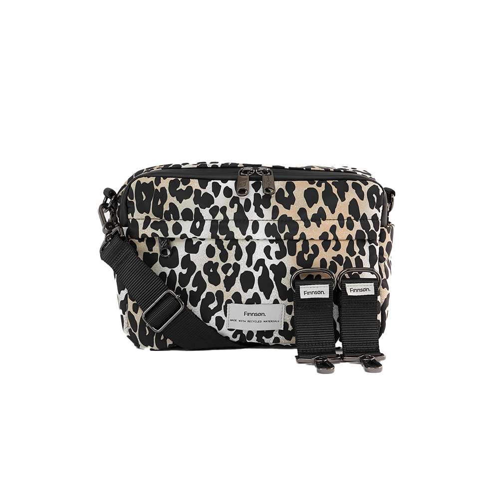 Finnsøn  Eco Kinderwagen Organizer mit Kinderwagenclips 'FRIDA' Leopard - Online MY SNOWFLAKE