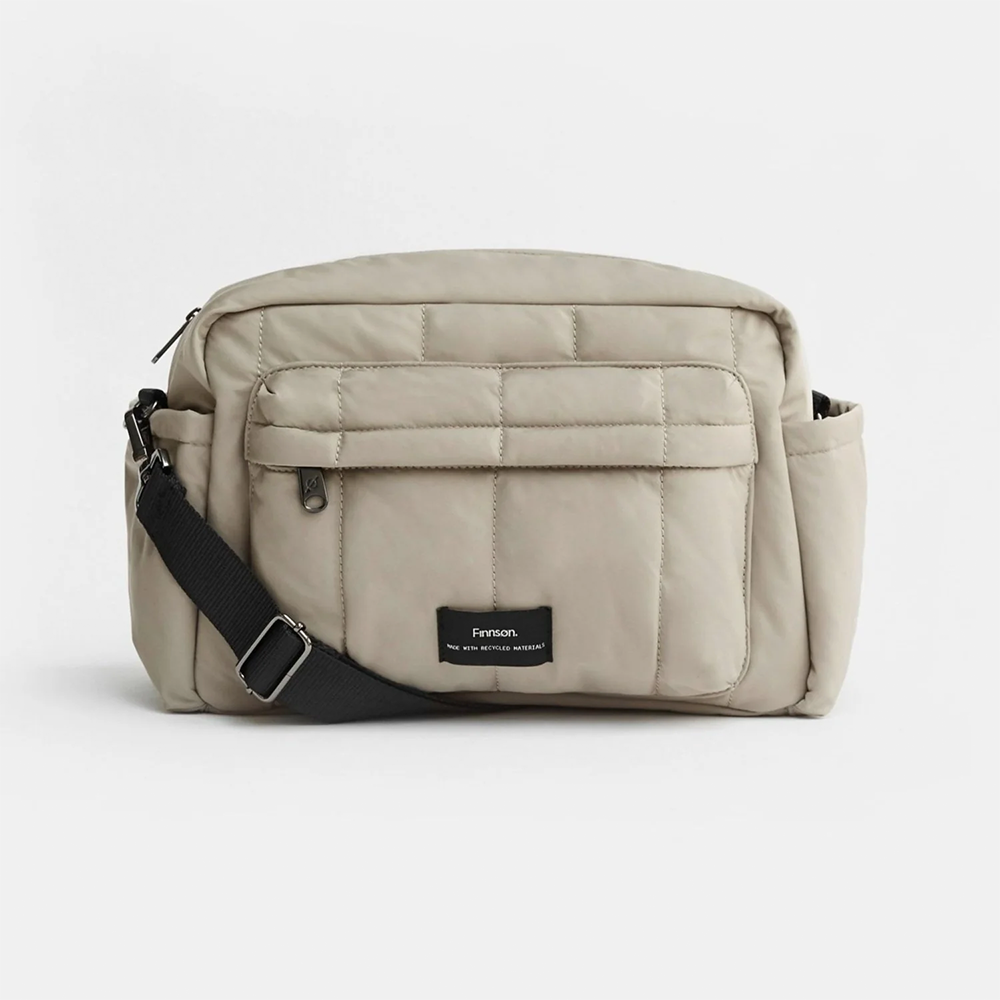 Finnsøn Eco Oversized Stroller Organizer with Stroller Clips 'FREYA' Taupe