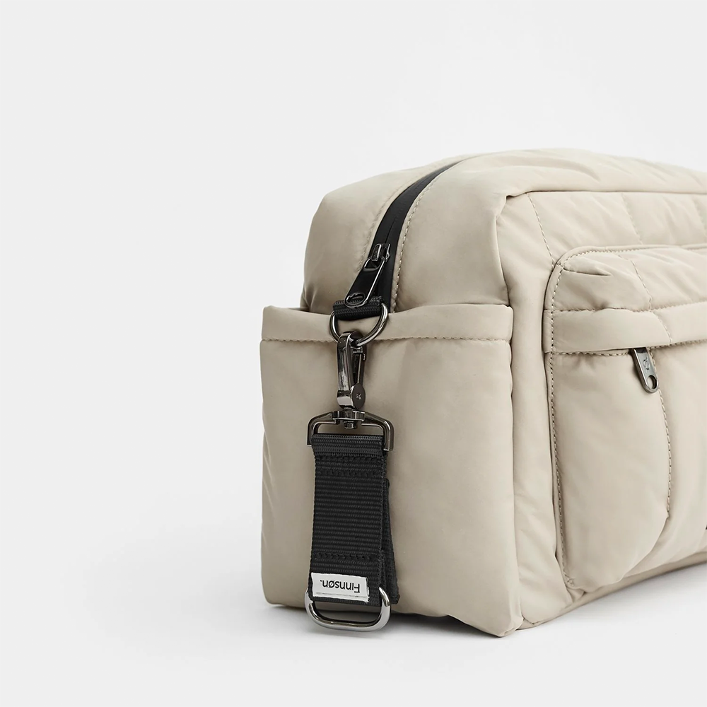 Finnsøn Eco Oversized Stroller Organizer with Stroller Clips 'FREYA' Taupe