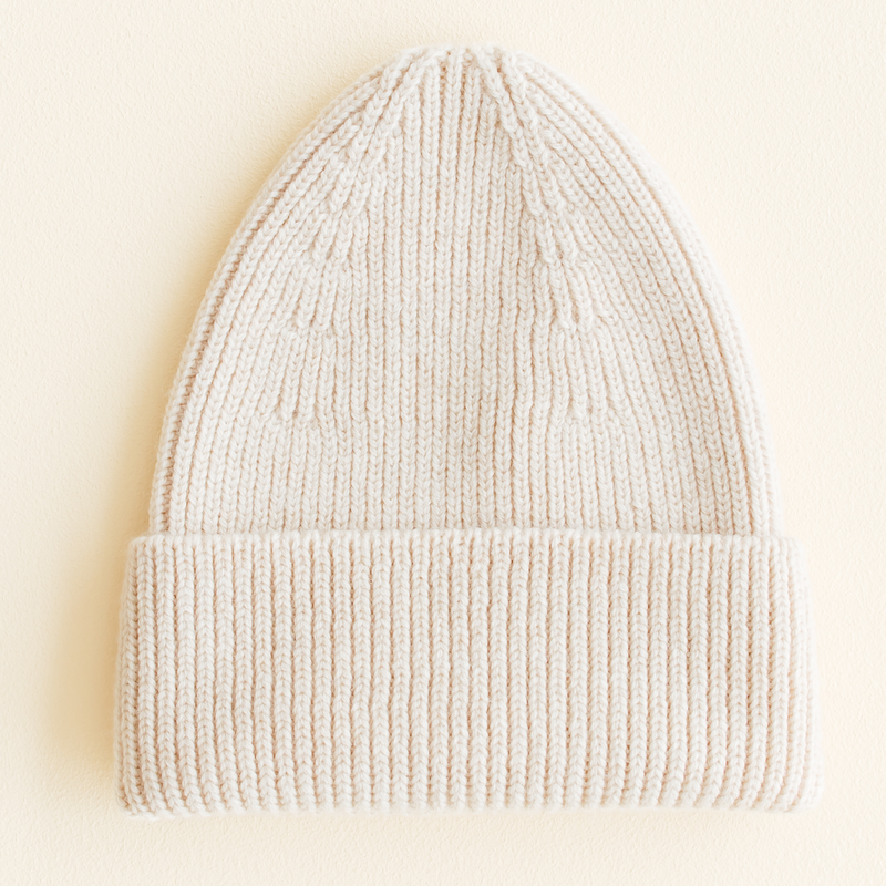 Hvid  Beanie Fonzie für Erwachsene Cream - Online MY SNOWFLAKE