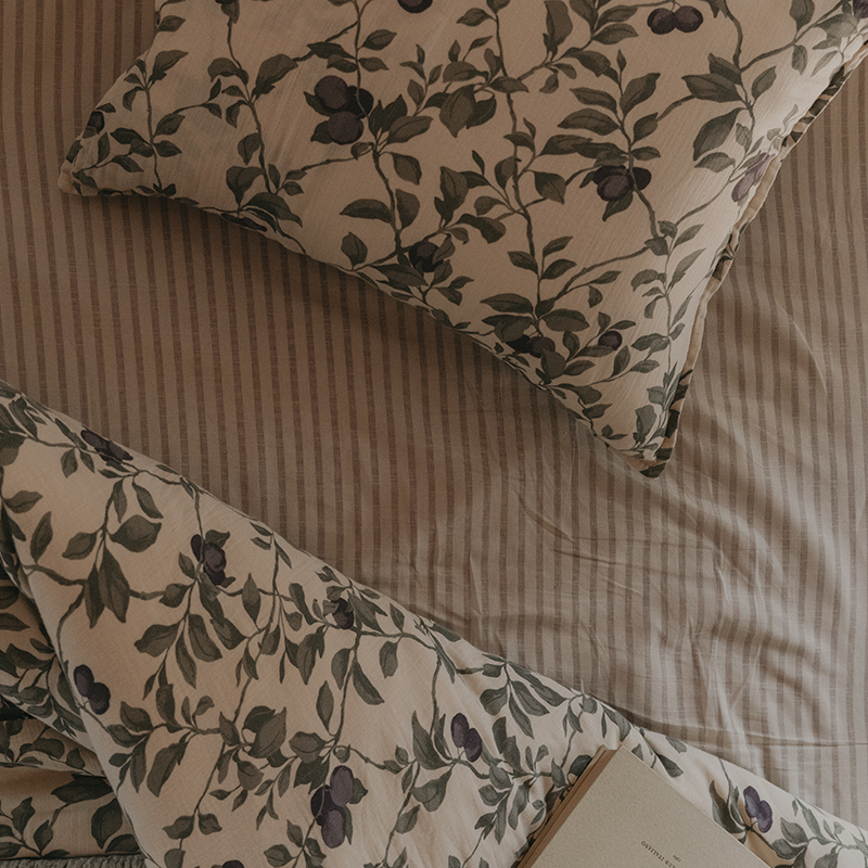 Garbo & Friends Fixleintuch 90 x 200 cm Stripe Mauve