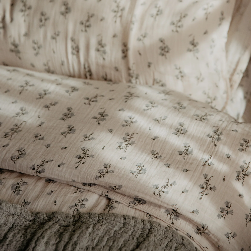 Garbo & Friends Housse de Couette en Mousseline 140 x 200 cm Bluebell