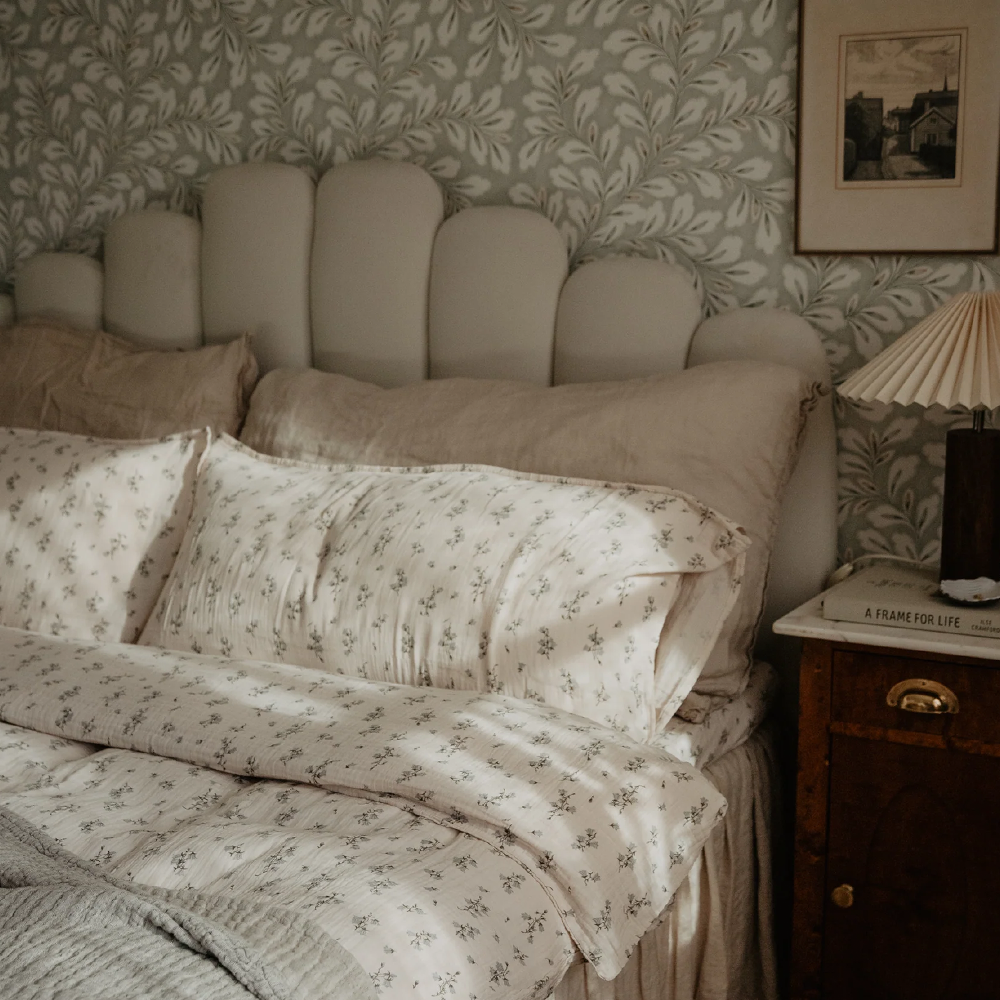 Garbo & Friends Housse de Couette en Mousseline 140 x 200 cm Bluebell