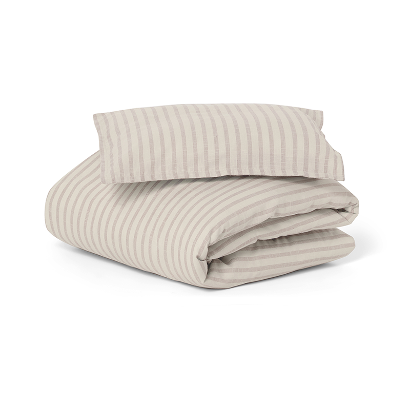 Garbo & Friends Junior Bettwäsche 100 x 135 cm Stripe Mauve
