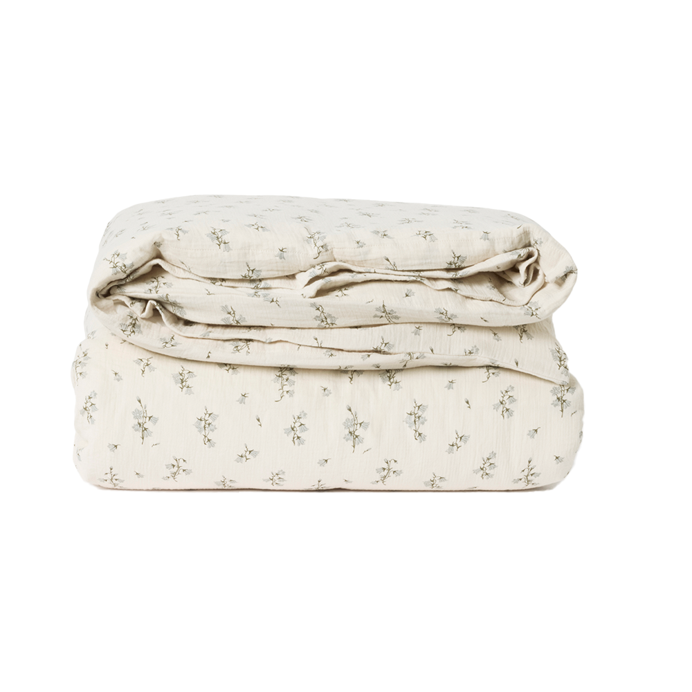 Garbo & Friends Housse de Couette en Mousseline 140 x 200 cm Bluebell