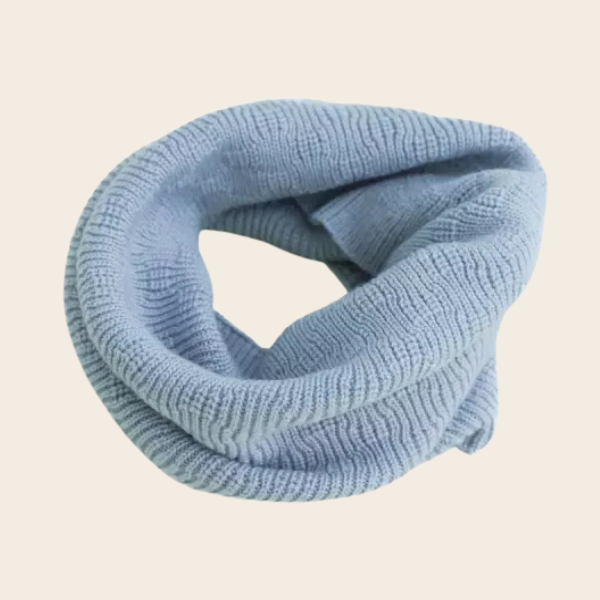 White Loop Scarf 'Gigi' Light Blue