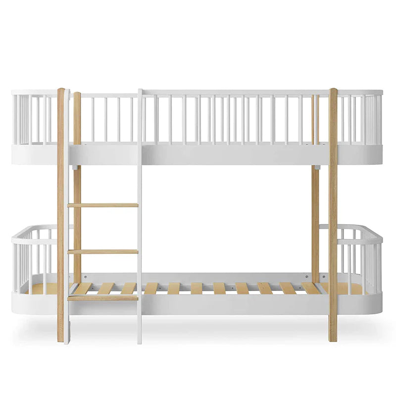 Oliver Furniture Conversion Kit Wood Mid-high Loft Bed H 128 cm to Mid-high Bunk Bed White/Oak