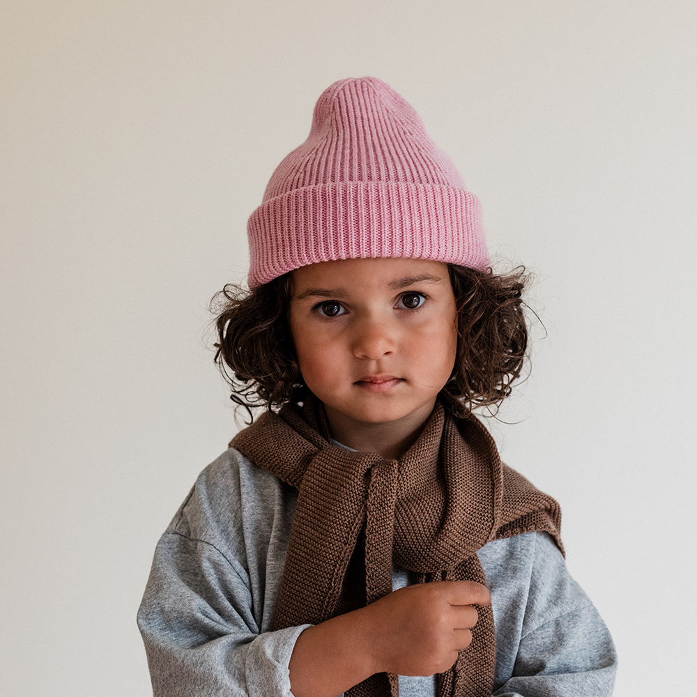 Hvid  Kids Beanie Fonzie Cotton Candy