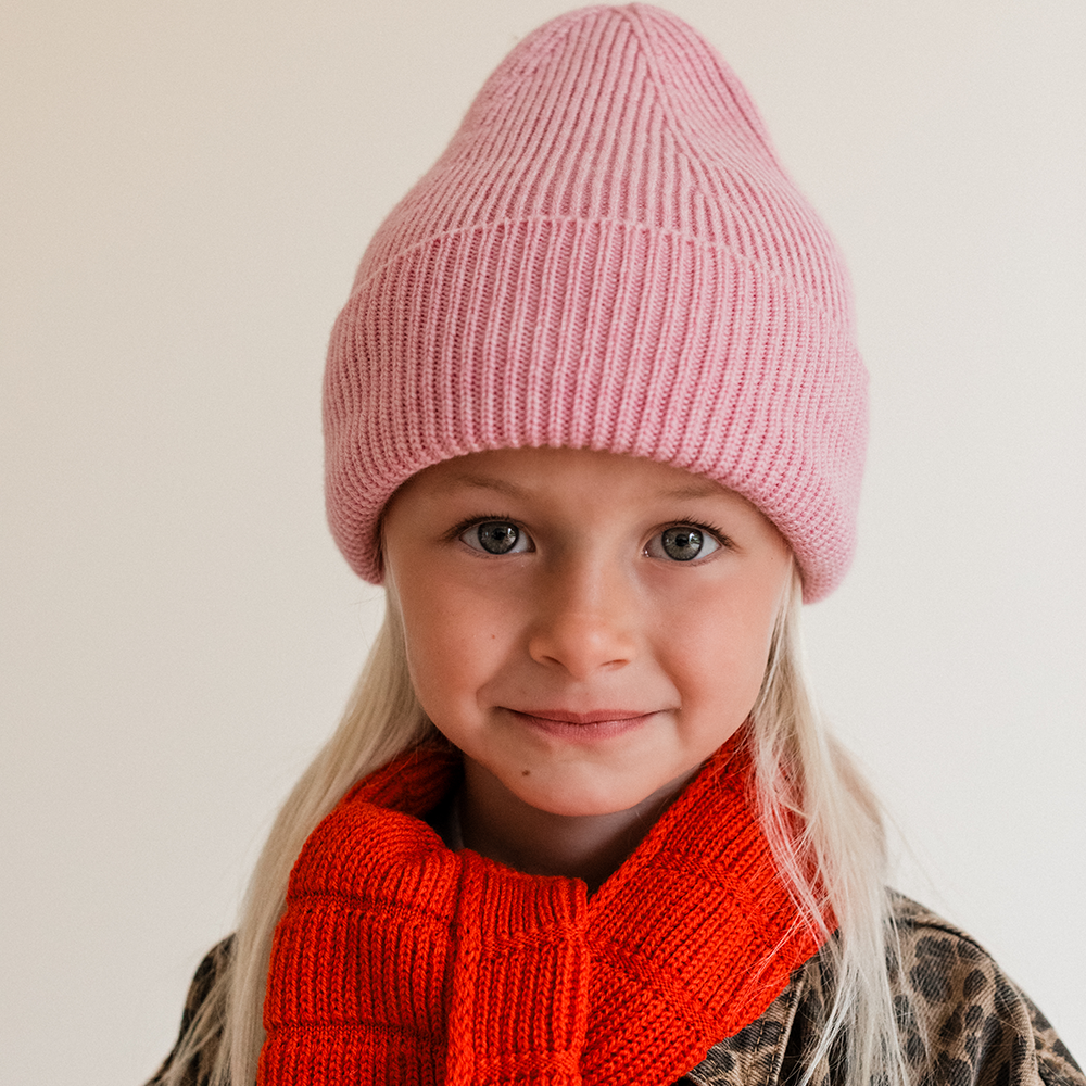 Hvid  Kids Beanie Fonzie Cotton Candy