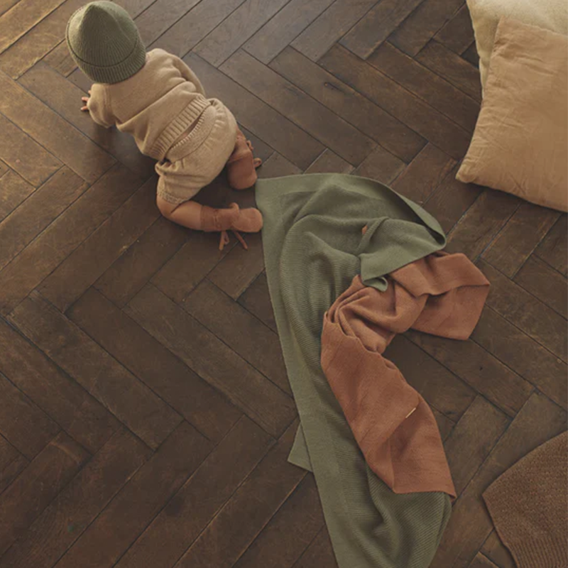 Hvid  Babydecke Gust  Artichoke - Online MY SNOWFLAKE
