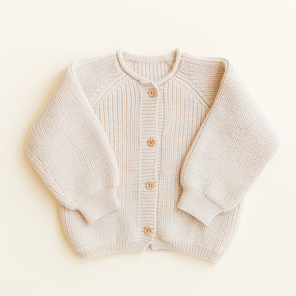 Hvid  Baby Cardigan 'Inga' Cream - Online MY SNOWFLAKE