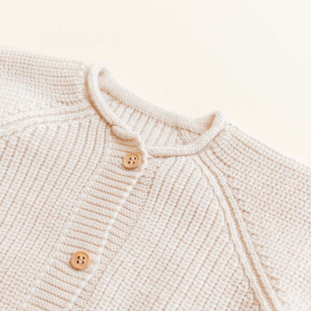 Hvid  Baby Cardigan 'Inga' Cream - Online MY SNOWFLAKE