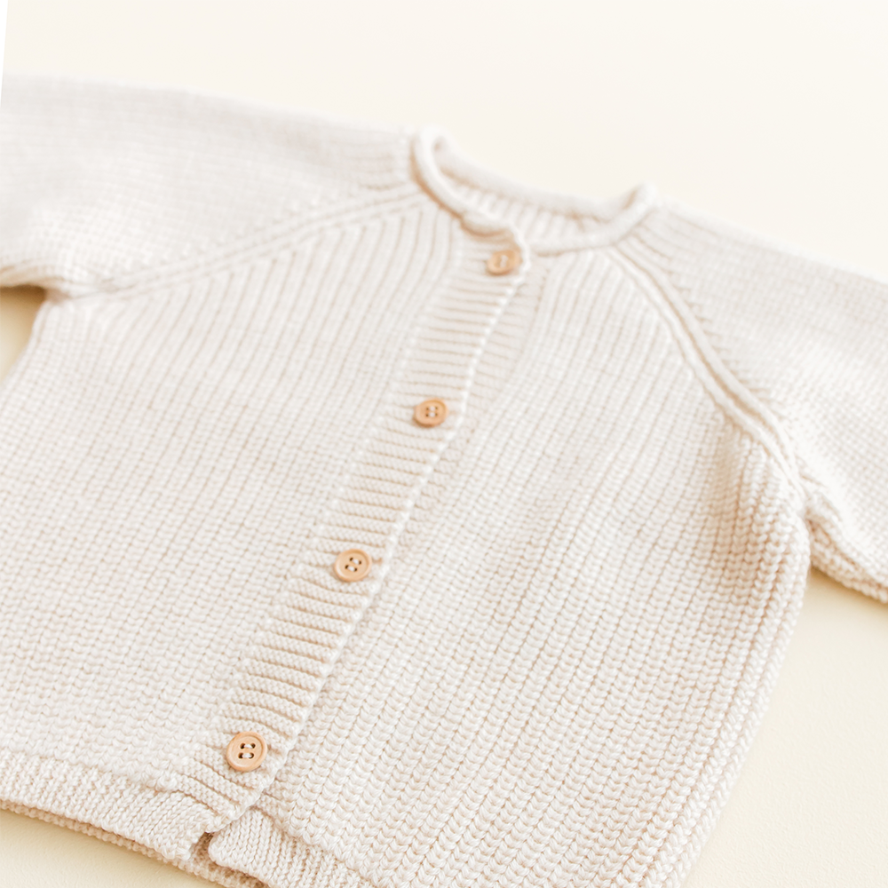 Hvid  Baby Cardigan 'Inga' Cream - Online MY SNOWFLAKE