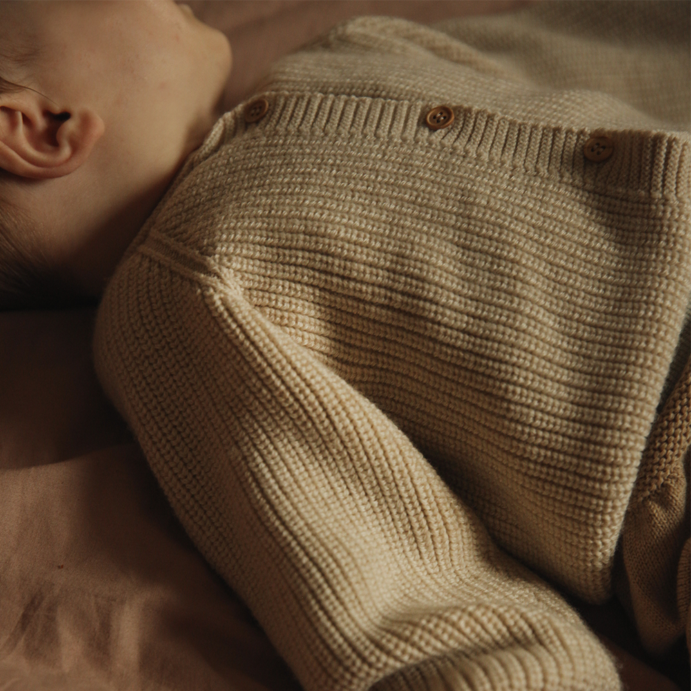 Hvid  Baby Cardigan 'Inga' Cream - Online MY SNOWFLAKE