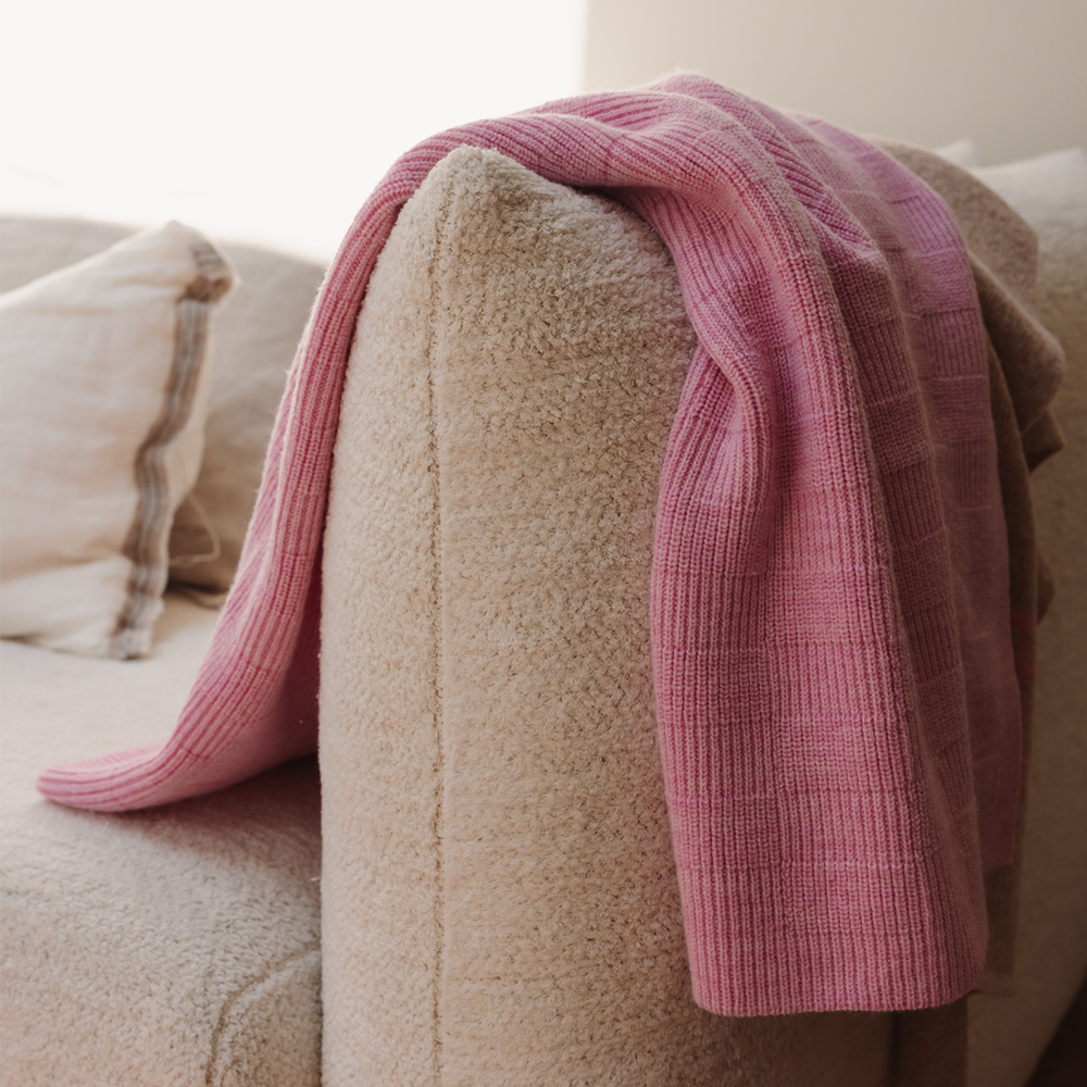 Hvid  Babydecke 'Ivy' Cotton Candy
