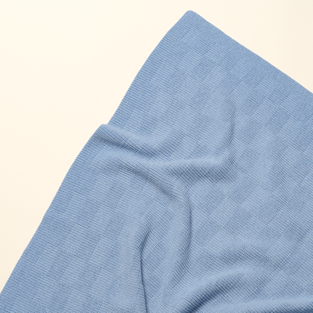 Hvid  Babydecke 'Ivy' Light Blue