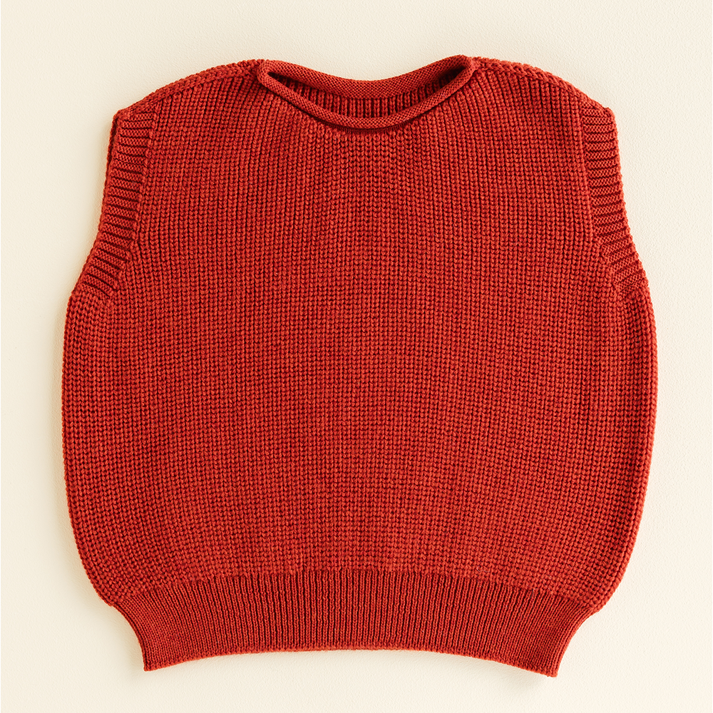 Hvid  Kinder Strickweste 'Harvey'  Red