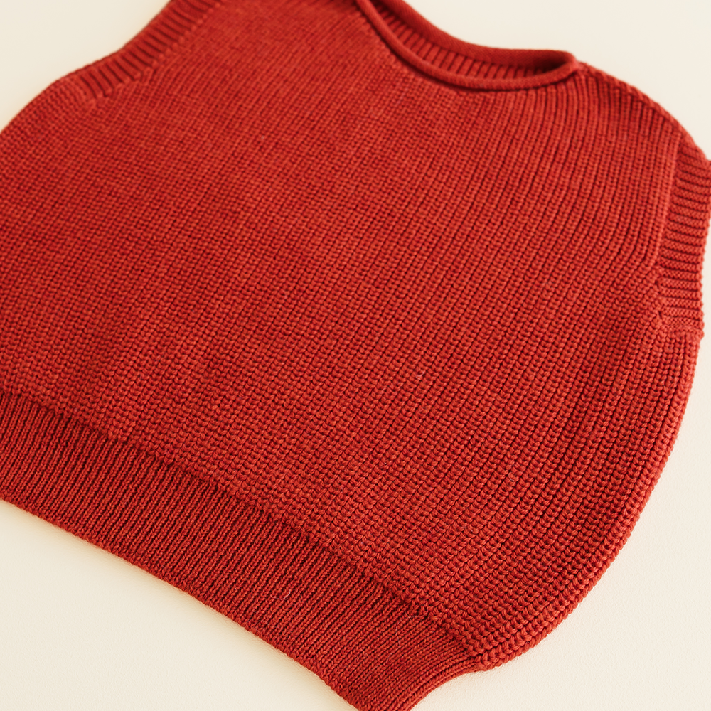 Hvid  Kinder Strickweste 'Harvey'  Red