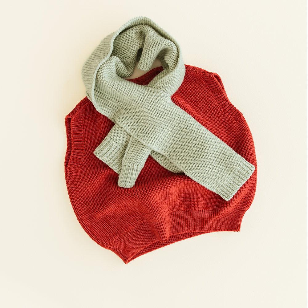 Hvid  Kinder Strickweste 'Harvey'  Red