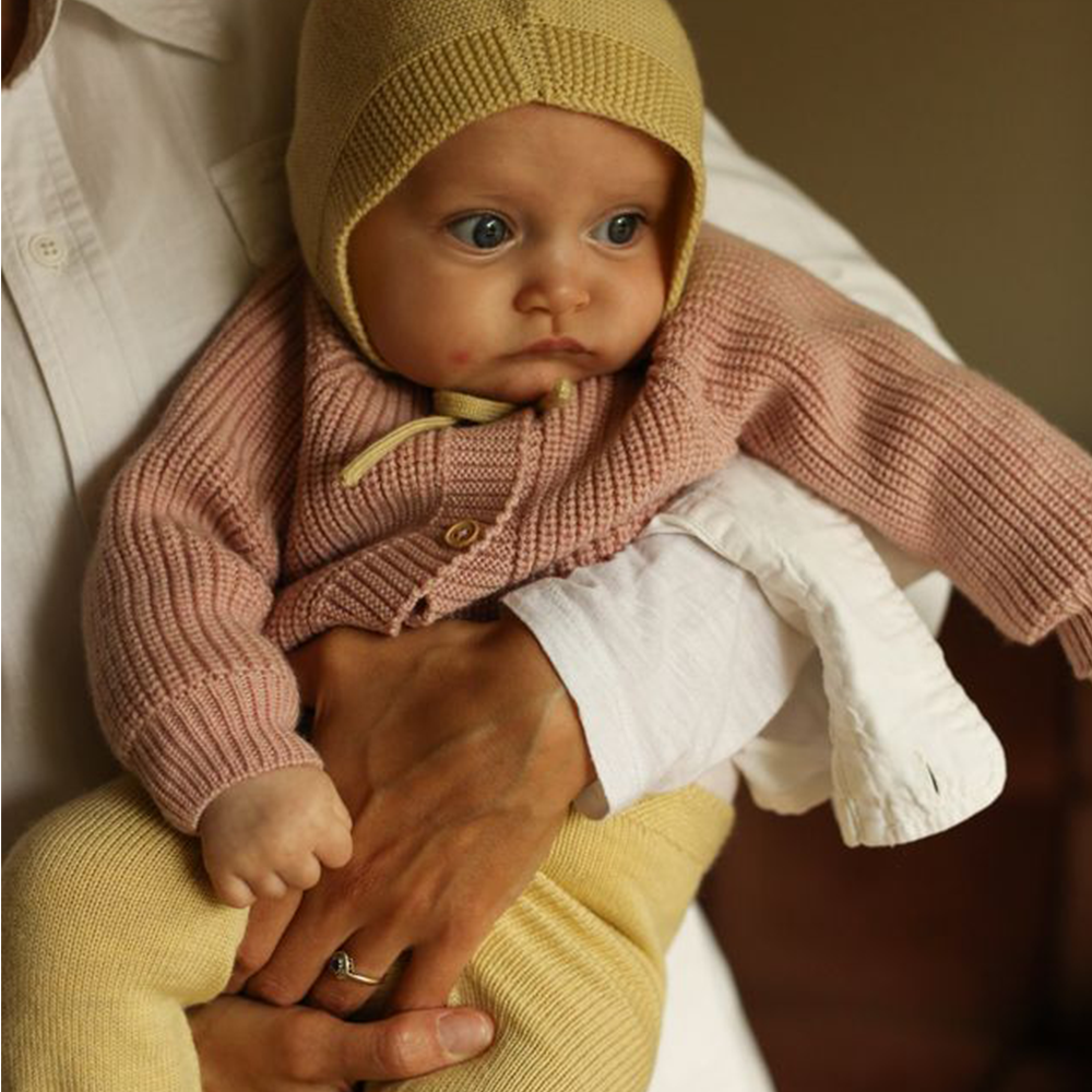 Hvid  Baby Strickhose 'Guido'  Light Yellow