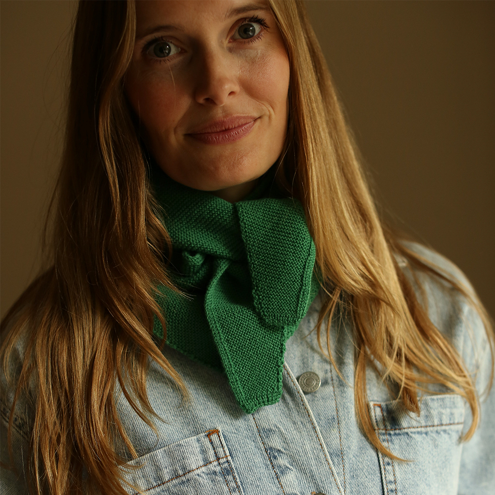 White Loop Scarf 'Josephina' Grass
