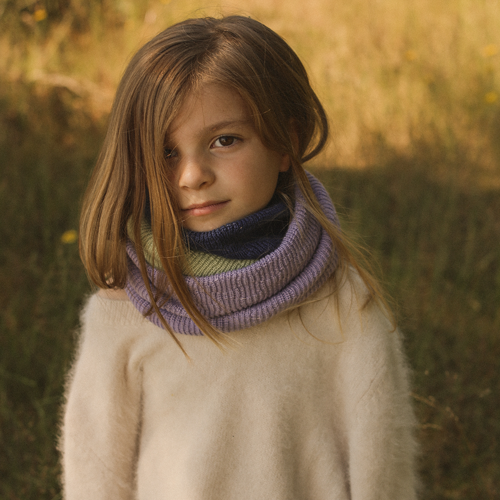 White Loop Scarf 'Gigi' Lilac