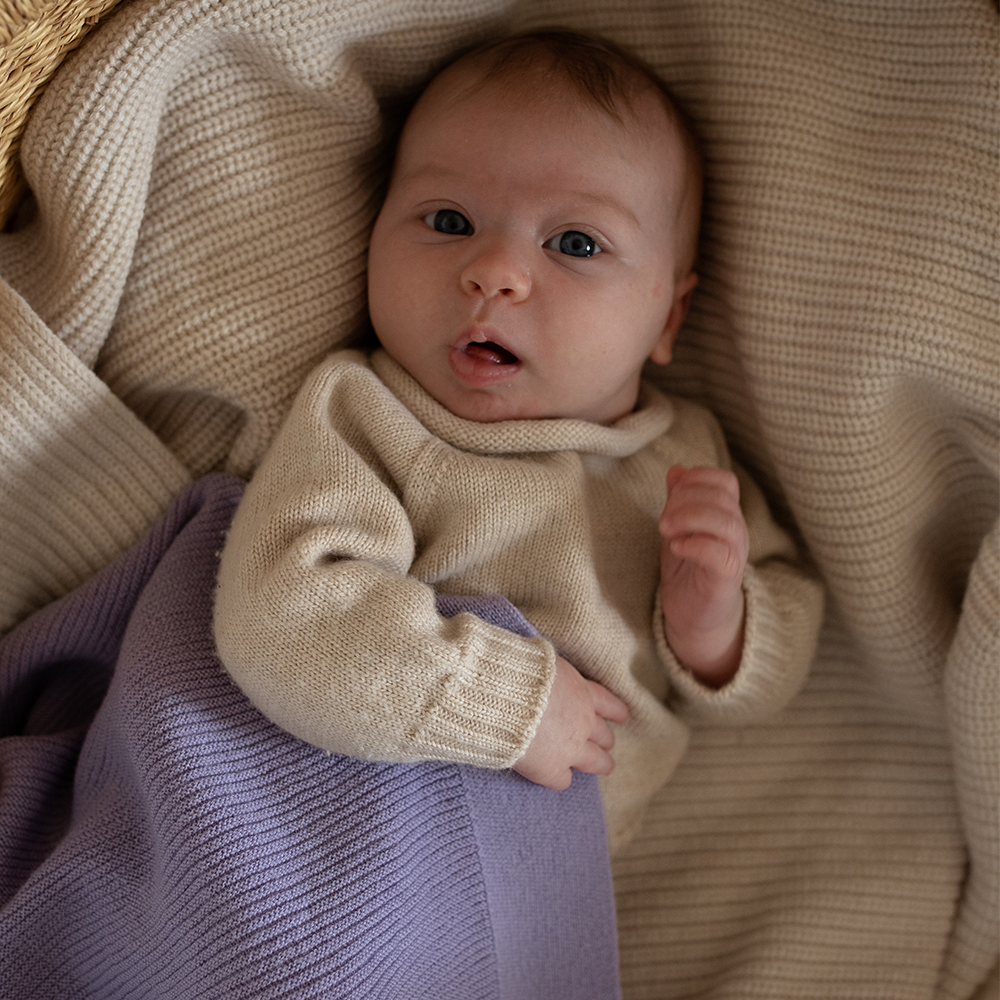 White Baby Knitted Sweater 'Georgette' Cream