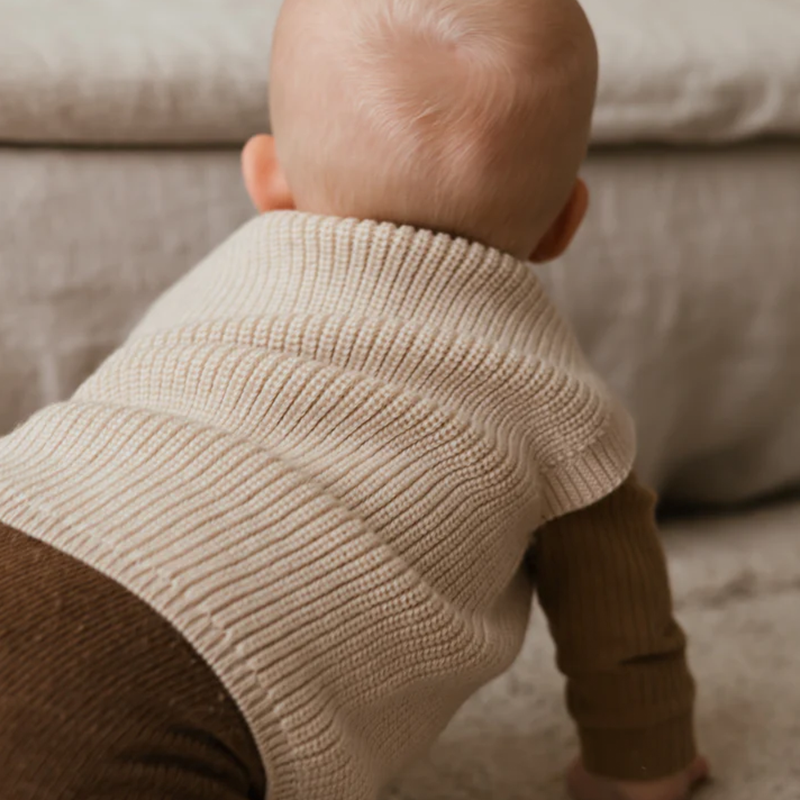 White Baby Knitted Vest 'Harvey' Cream